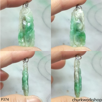 Light green jade bird pendant