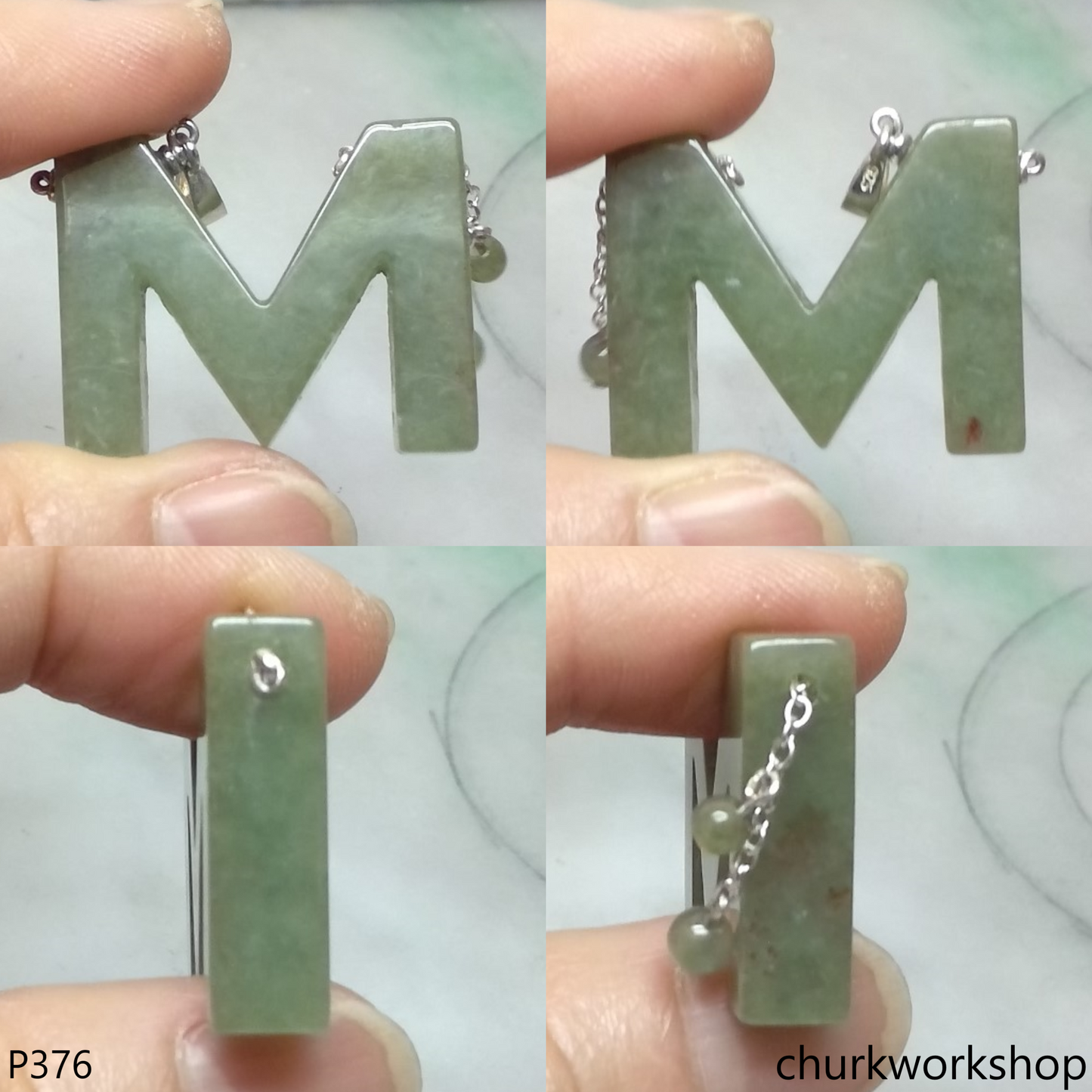 Jade Alphabet pendant