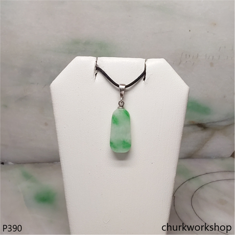 Small jade charm sterling silver