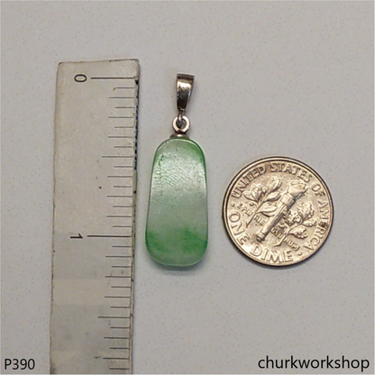 Small jade charm sterling silver