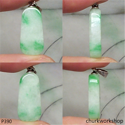 Small jade charm sterling silver