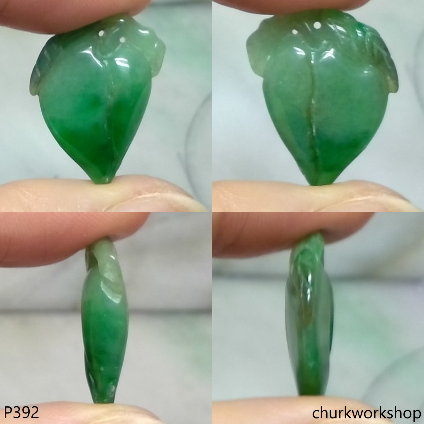 Small jade peach pendant