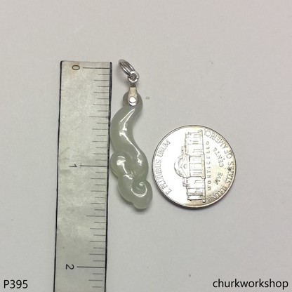 Icy white jade Ruyi pendant