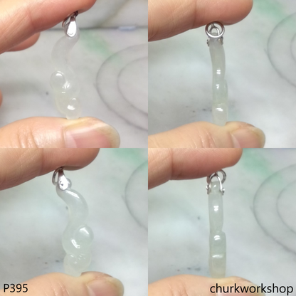 Icy white jade Ruyi pendant