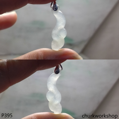 Icy white jade Ruyi pendant