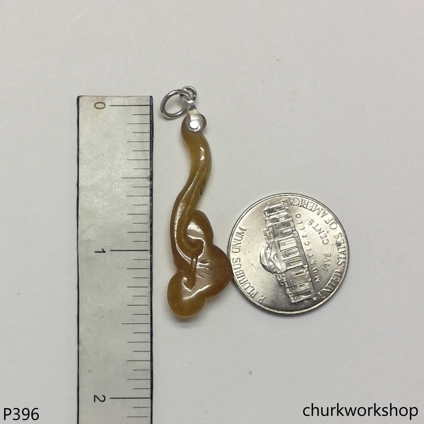 Red jade Ruyi 如意  pendant