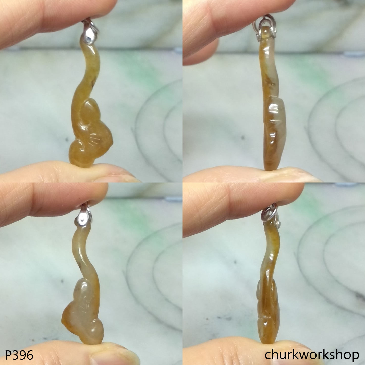 Red jade Ruyi 如意  pendant