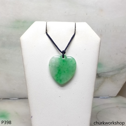 reserved for reoyuinu      14K jade heart pendant