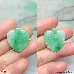 reserved for reoyuinu      14K jade heart pendant