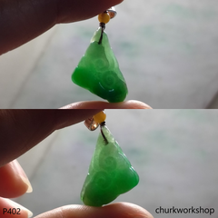 Green jade Ruyi (如意) pendant