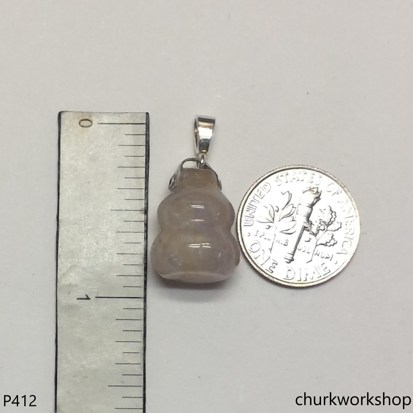 Lavender jade gourd pendant
