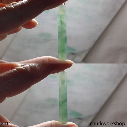 Bluish green jade cylinder