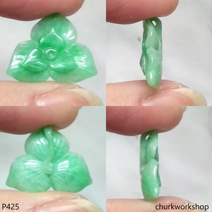 Green jade flower jade pendant