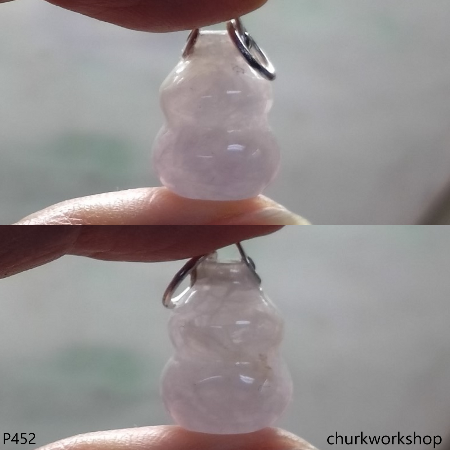 Lavender jade gourd pendant