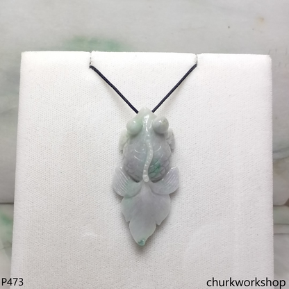 Lavender gold fish pendant