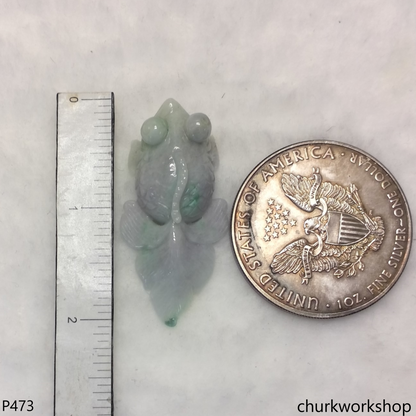 Lavender gold fish pendant