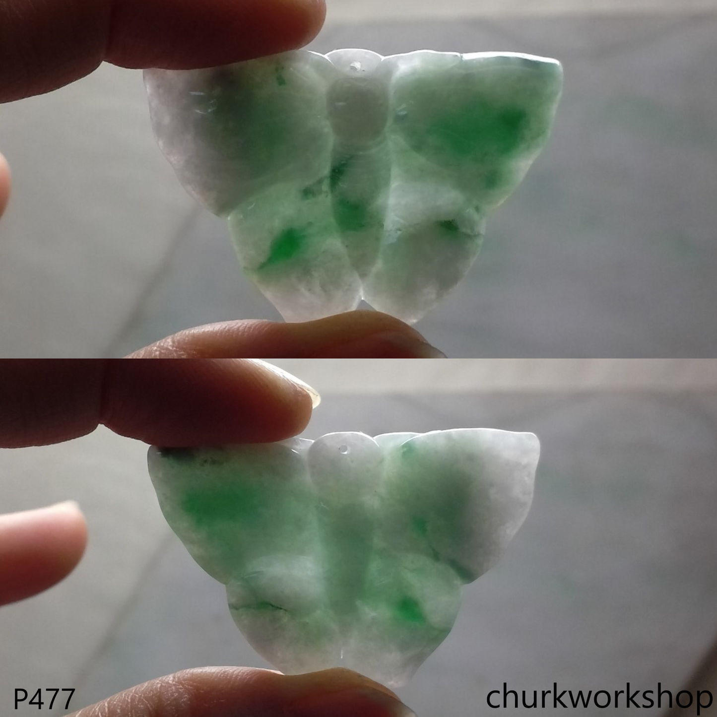 Jade butterfly pendant