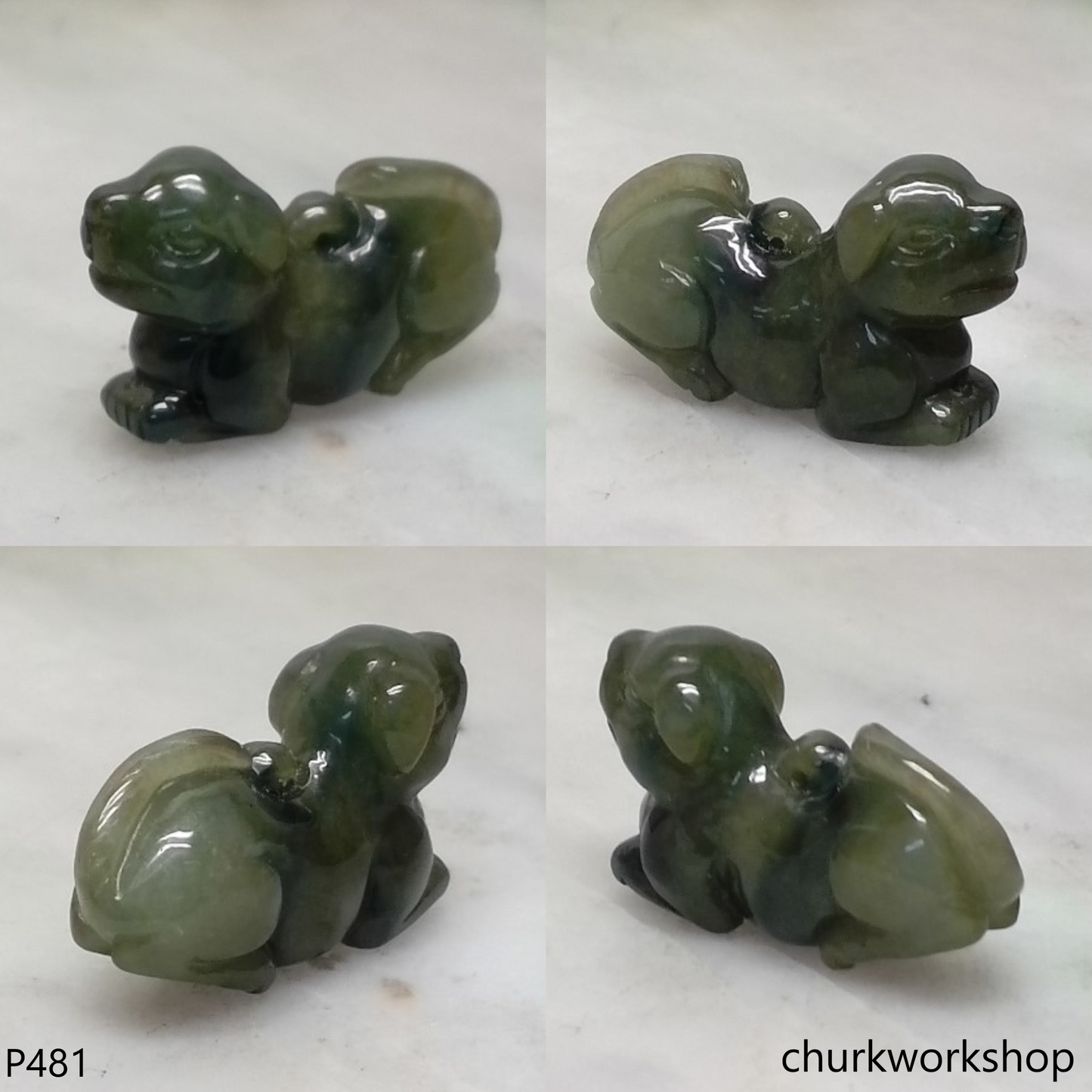 Jade dog pendant