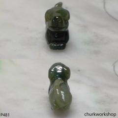 Jade dog pendant