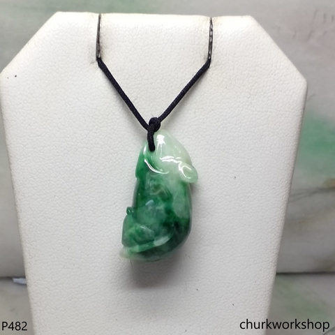 Jade mouse pendant