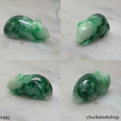 Jade mouse pendant