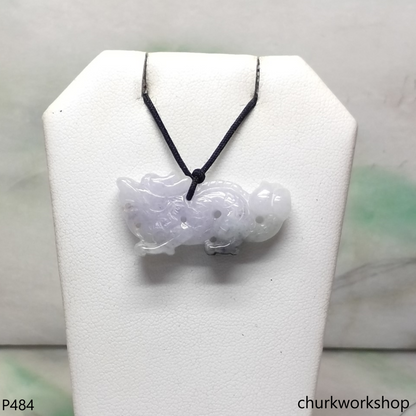 Lavender jade dragon pendant