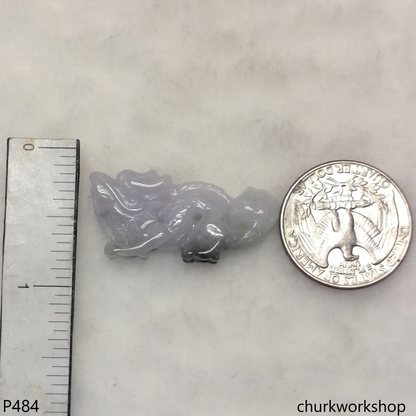 Lavender jade dragon pendant