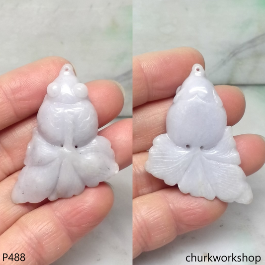 Lavender gold fish pendant