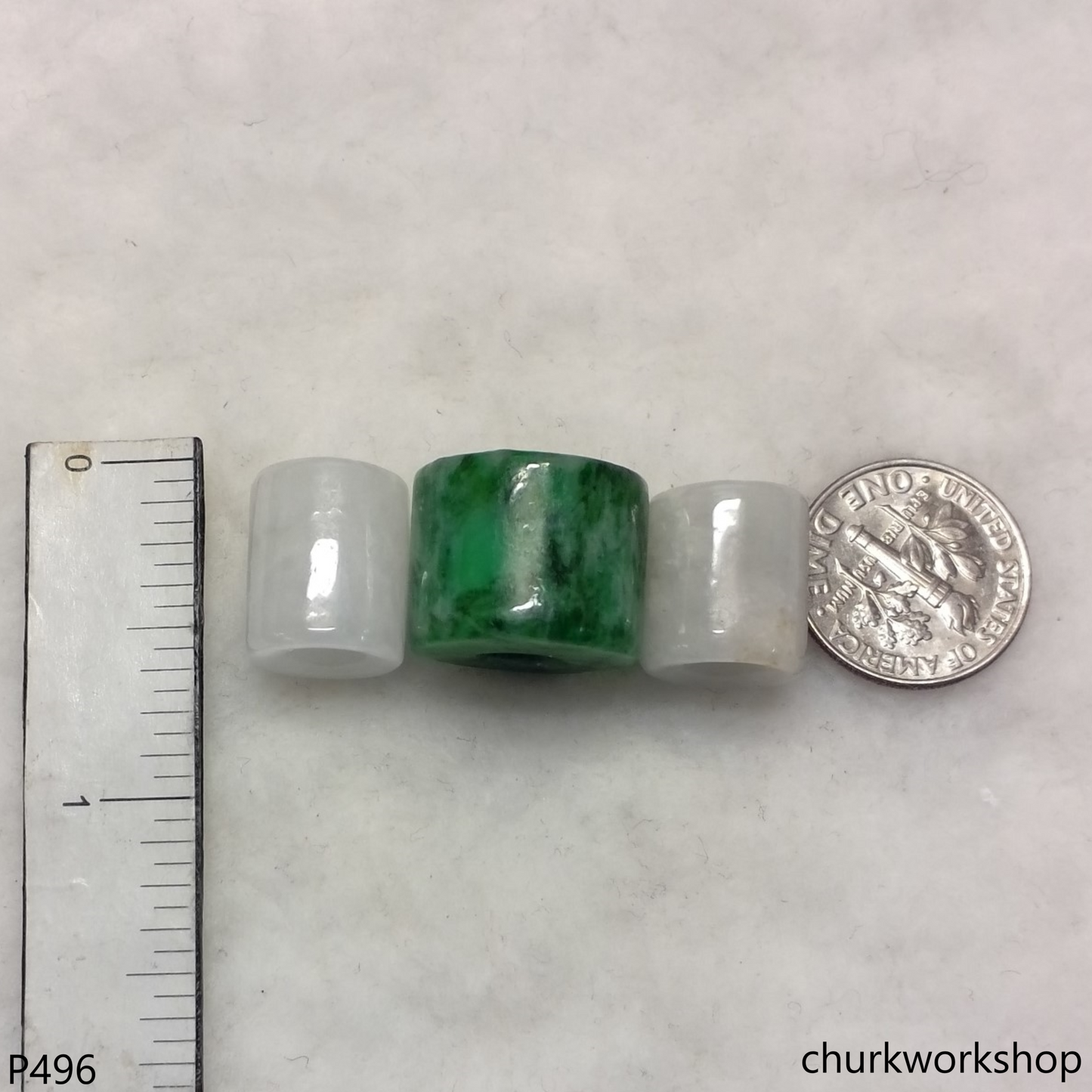 Jade tubes necklace
