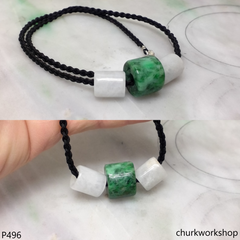 Jade tubes necklace