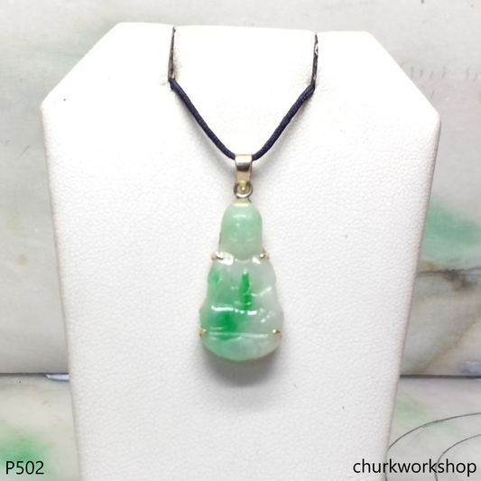 Reseved for Tami     14K white gold lady jade Buddha