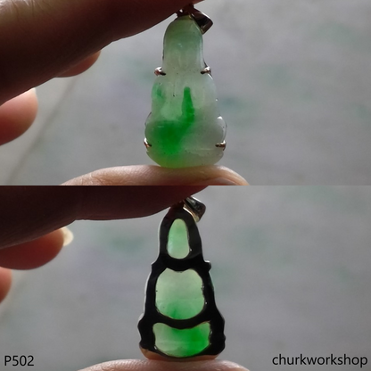 Reseved for Tami     14K white gold lady jade Buddha