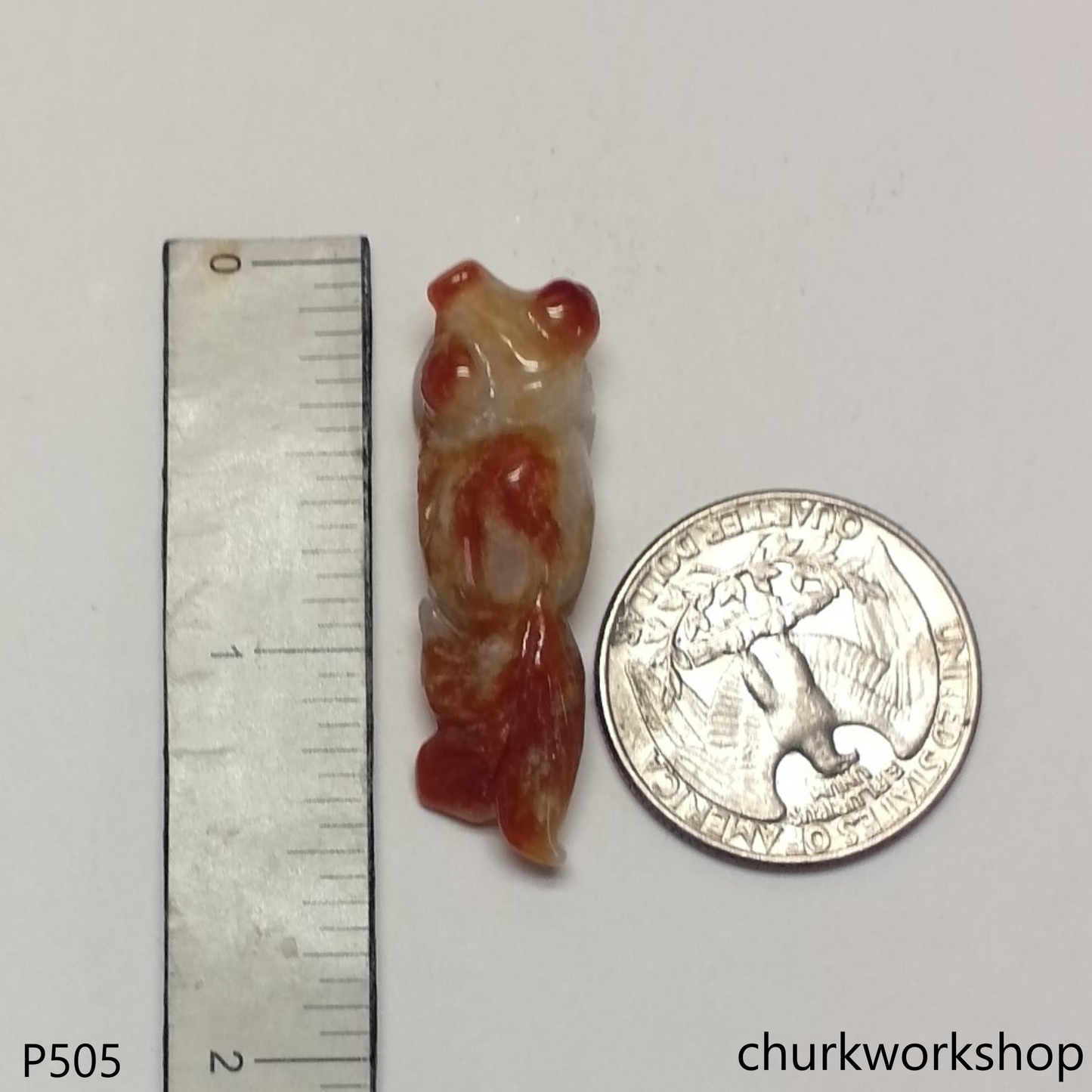 Red jade gold fish pendant