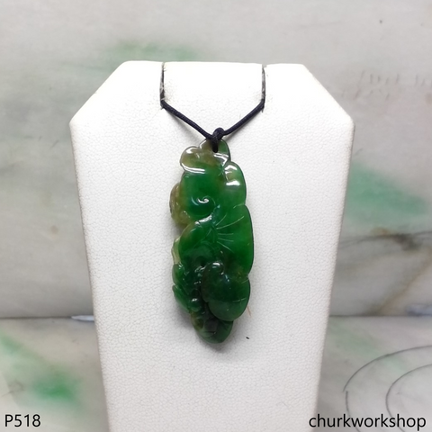 Bluish green jade Ruyi pendant (如意)