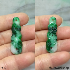 Green jade snake pendant.