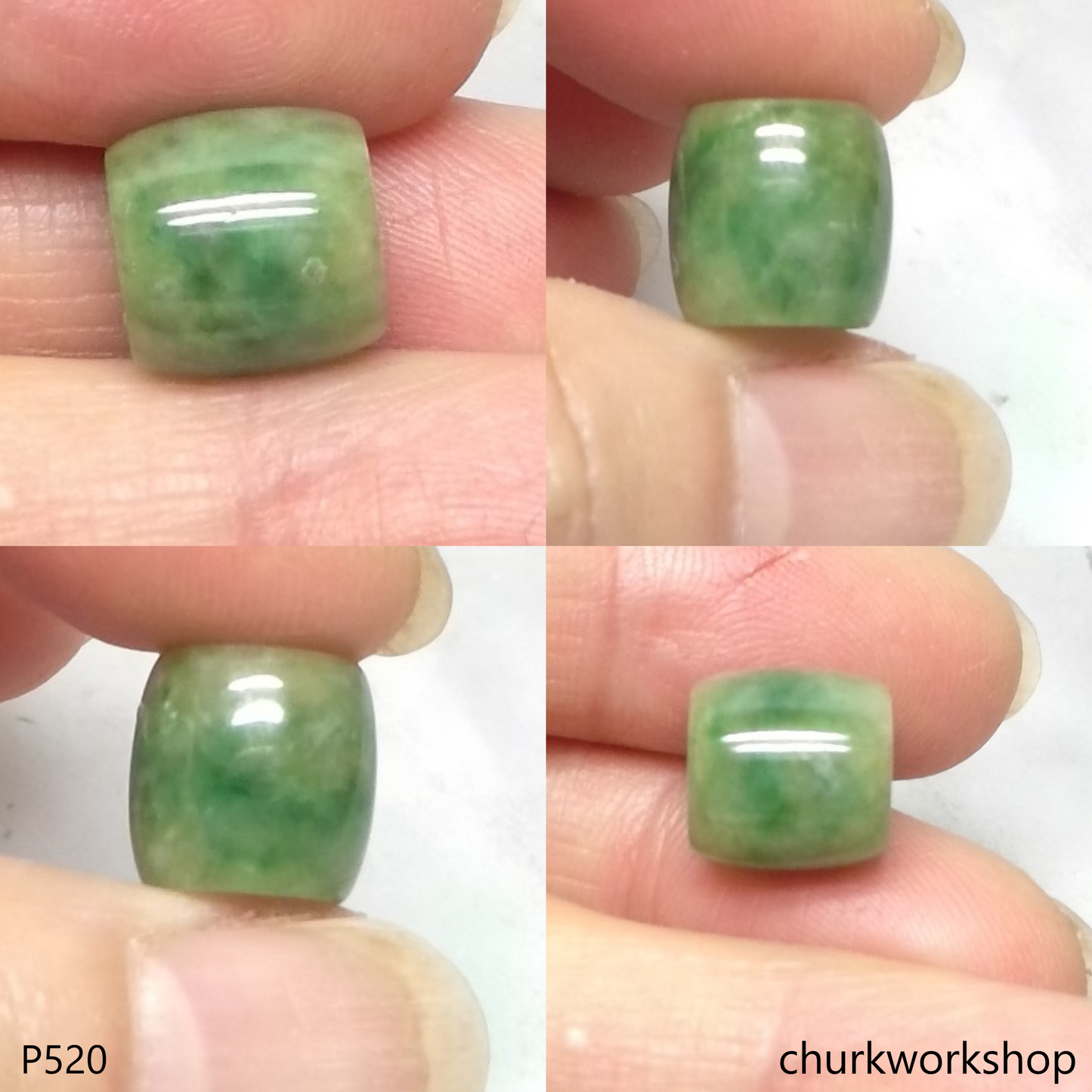 Small jade tubes necklace