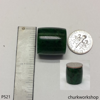 Dark green jade tubes necklace