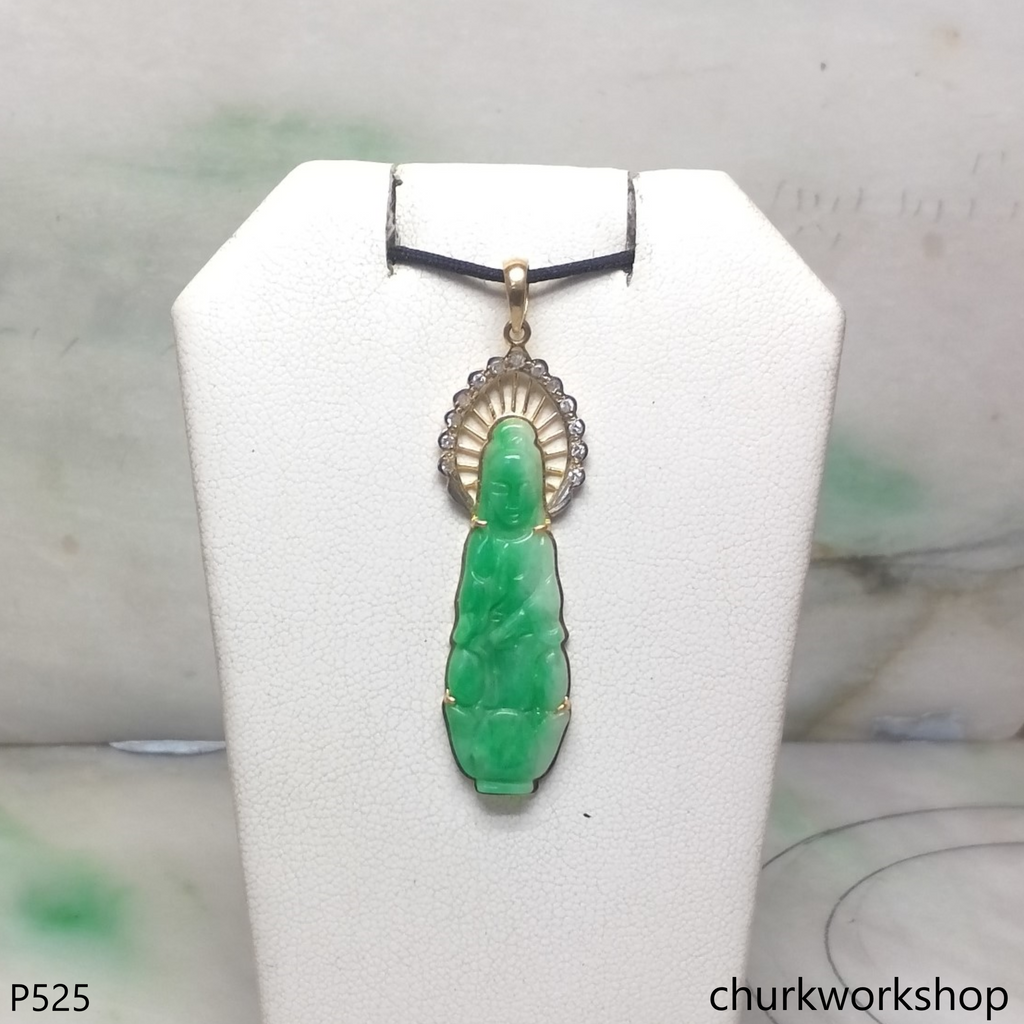 Green Jade Buddha Necklace - Etsy