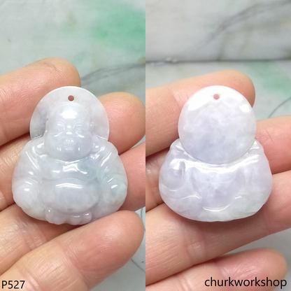 Pale lavender jade happy Buddha