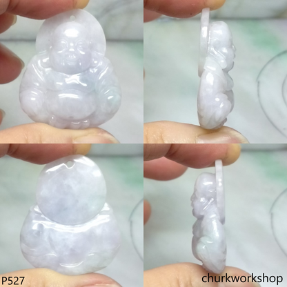 Pale lavender jade happy Buddha