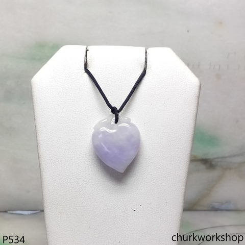 Small lavender jade peach pendant