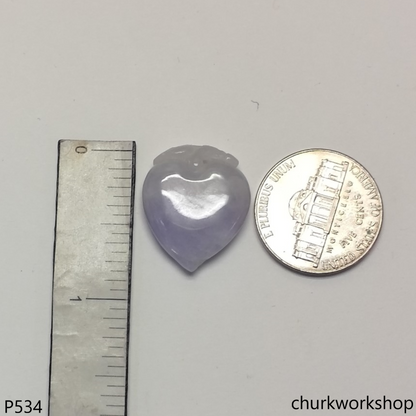 Small lavender jade peach pendant