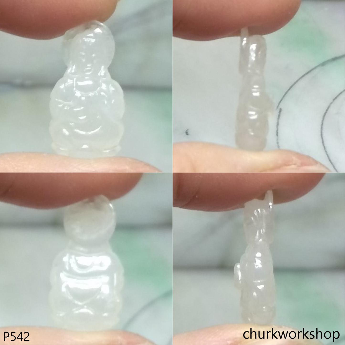 White jade lady Buddha