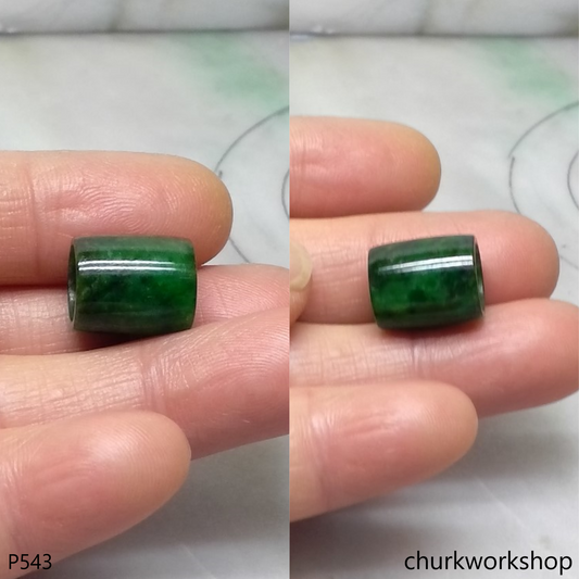 Reserved for TongLing      Dark green jade tubes necklace
