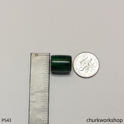 Reserved for TongLing      Dark green jade tubes necklace
