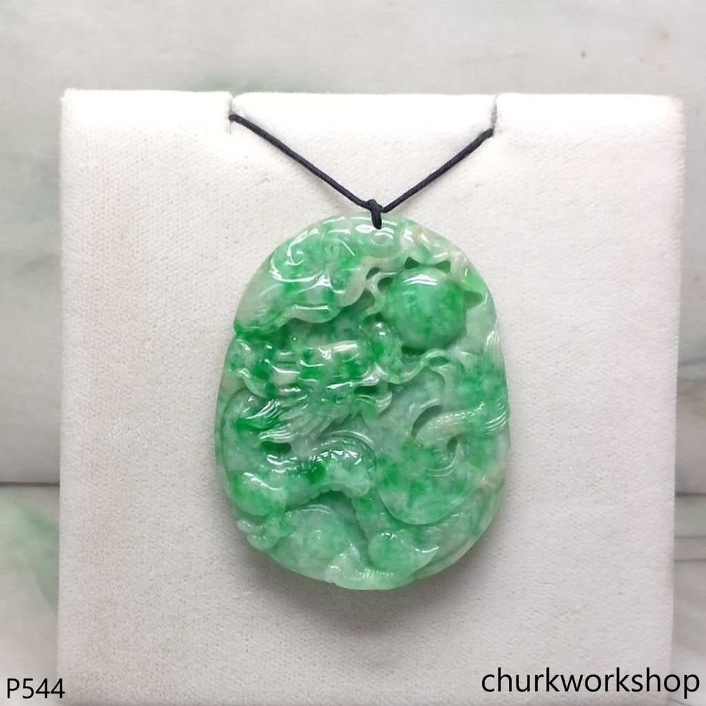 Jade dragon pendant