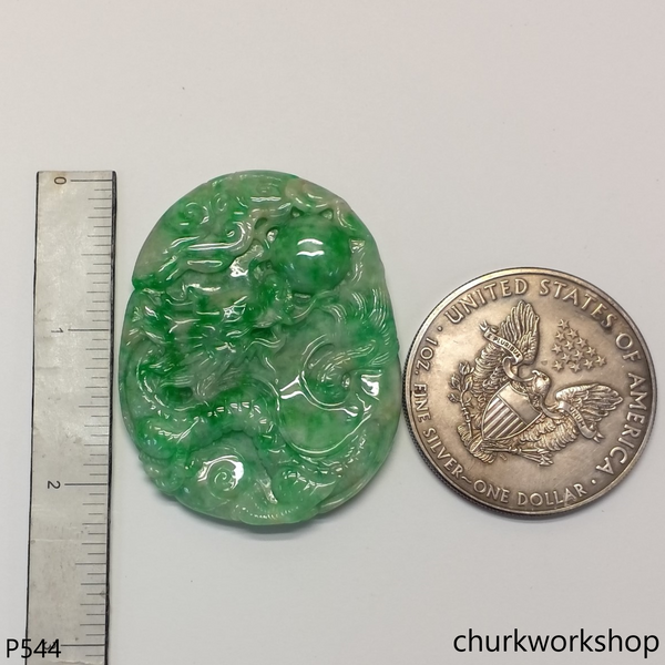 Jade dragon pendant – Churk Work Shop