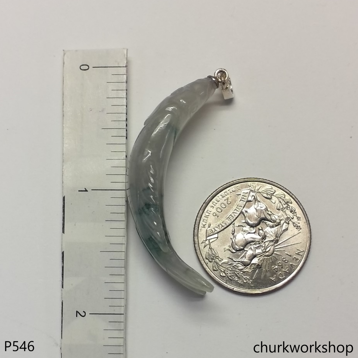 Jade fish pendant