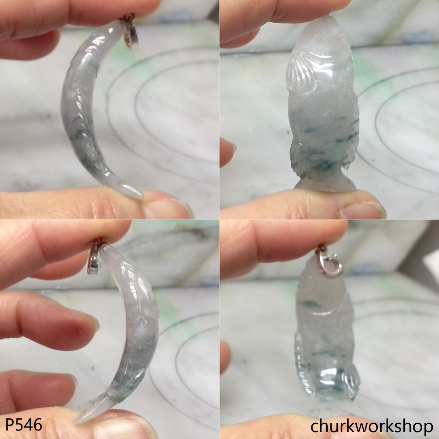 Jade fish pendant