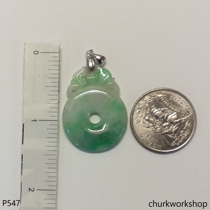 Jade coin pendant